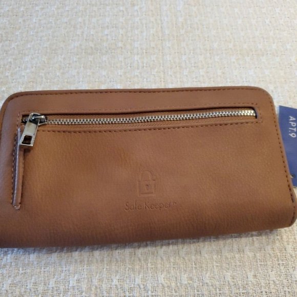 L@@K SAFE KEEPER RFID Brown Large Wallet Faux Leather EXCELLENT! NWT - Picture 7 of 7